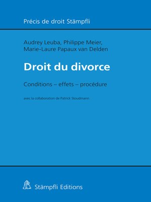 cover image of Droit du divorce